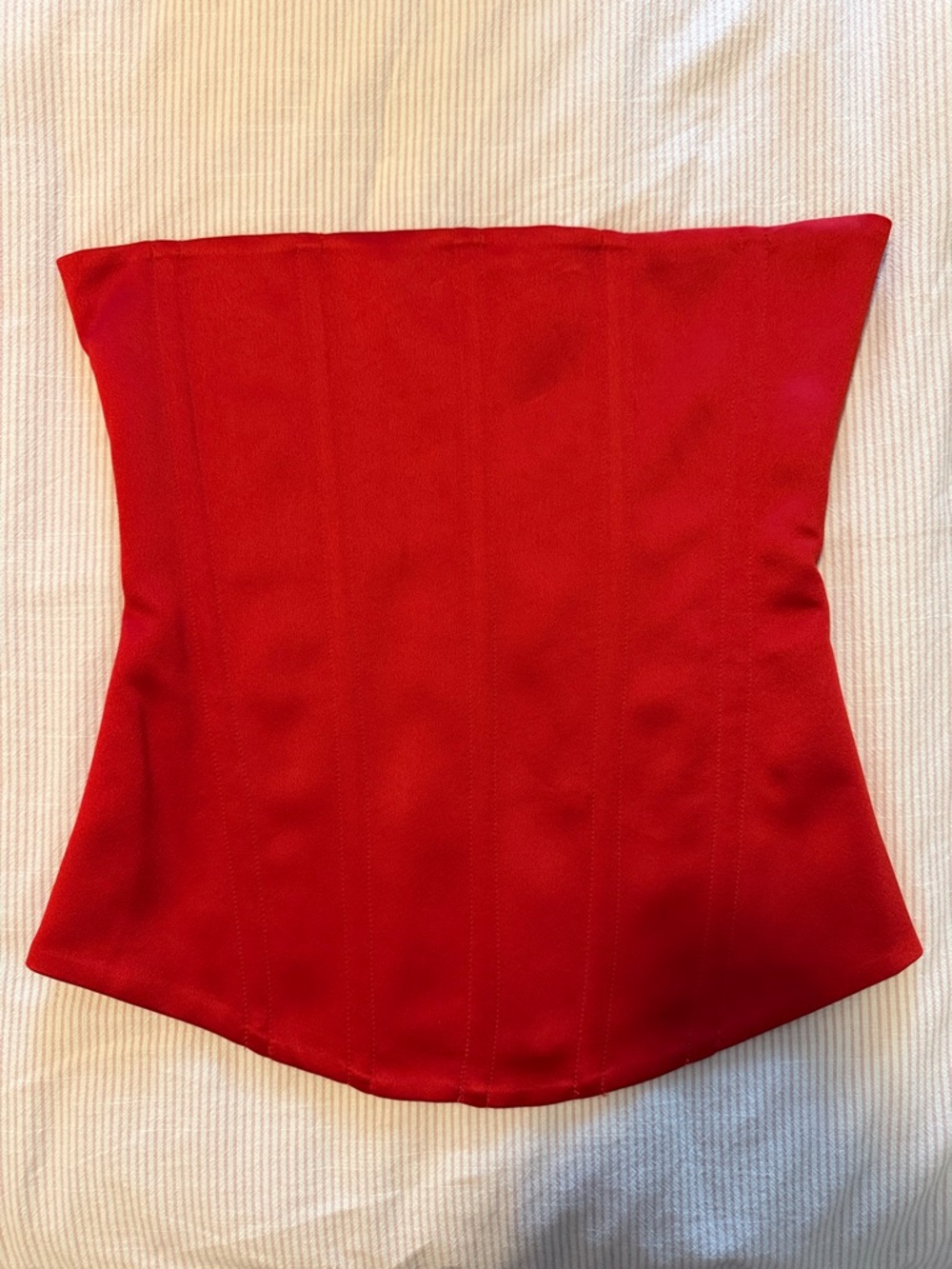 LEAU Strapless Red Corset Top